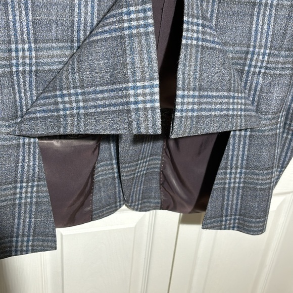 JB Britches Grey & Navy plaid Sport Coat - Picture 6 of 6